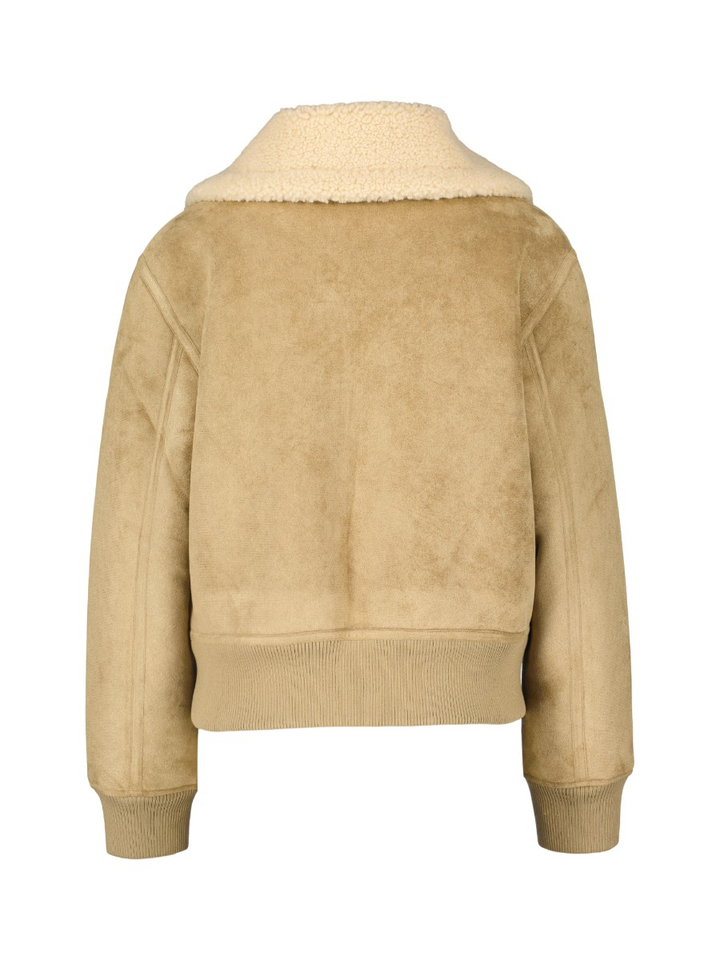 Beige korte jas met teddy Cleveland Como N01
