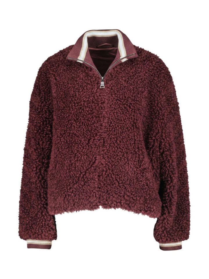 Bordeaux bomberjas in teddy Poppi Como 