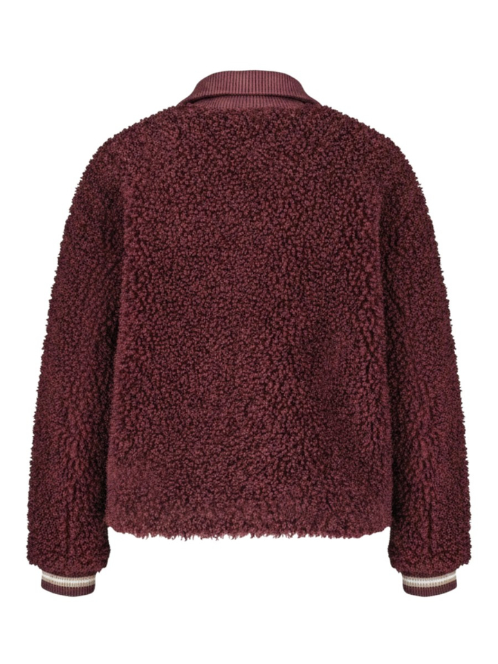 Bordeaux bomberjas in teddy Poppi Como 