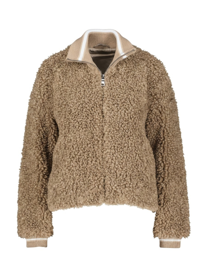 Beige bomberjas in teddy Poppi Como