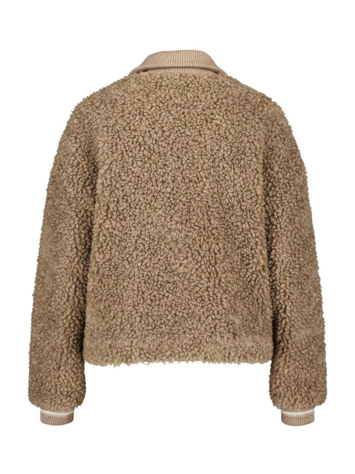 Beige bomberjas in teddy Poppi Como
