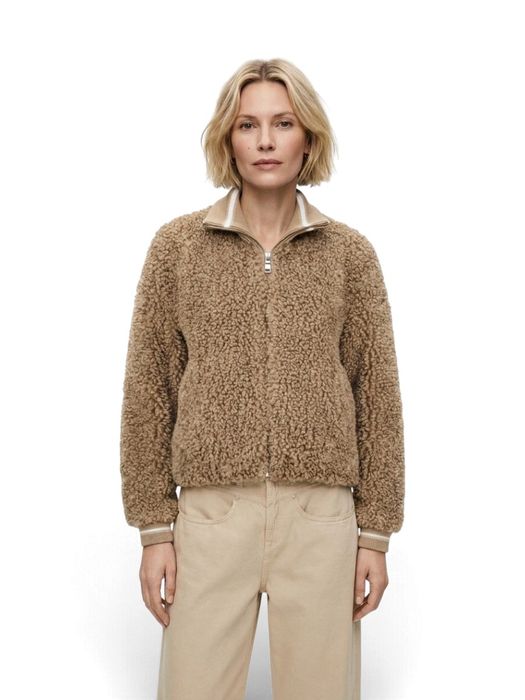 Beige bomberjas in teddy Poppi Como
