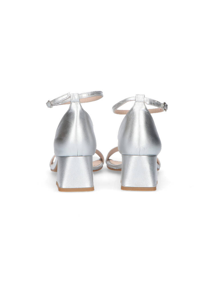 Zillveren sandalen met hak Laoria Lodi 