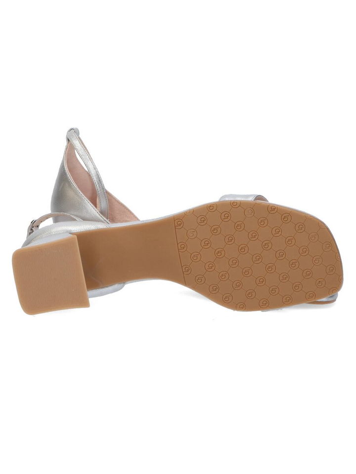 Zillveren sandalen met hak Laoria Lodi 