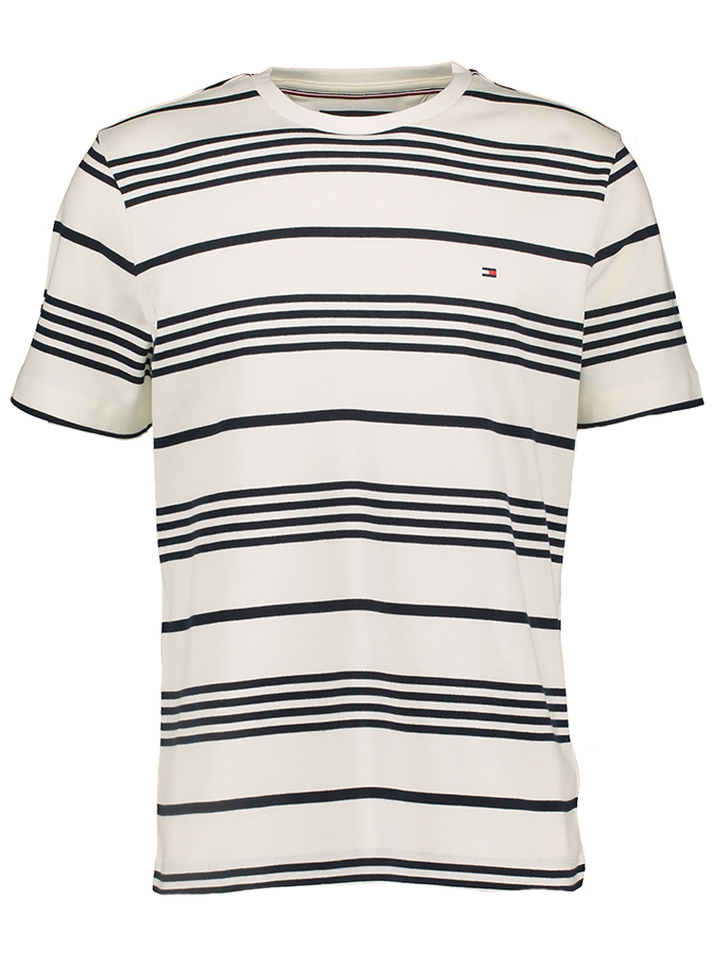 Witte gestreepte t-shirt Tommy Hilfiger