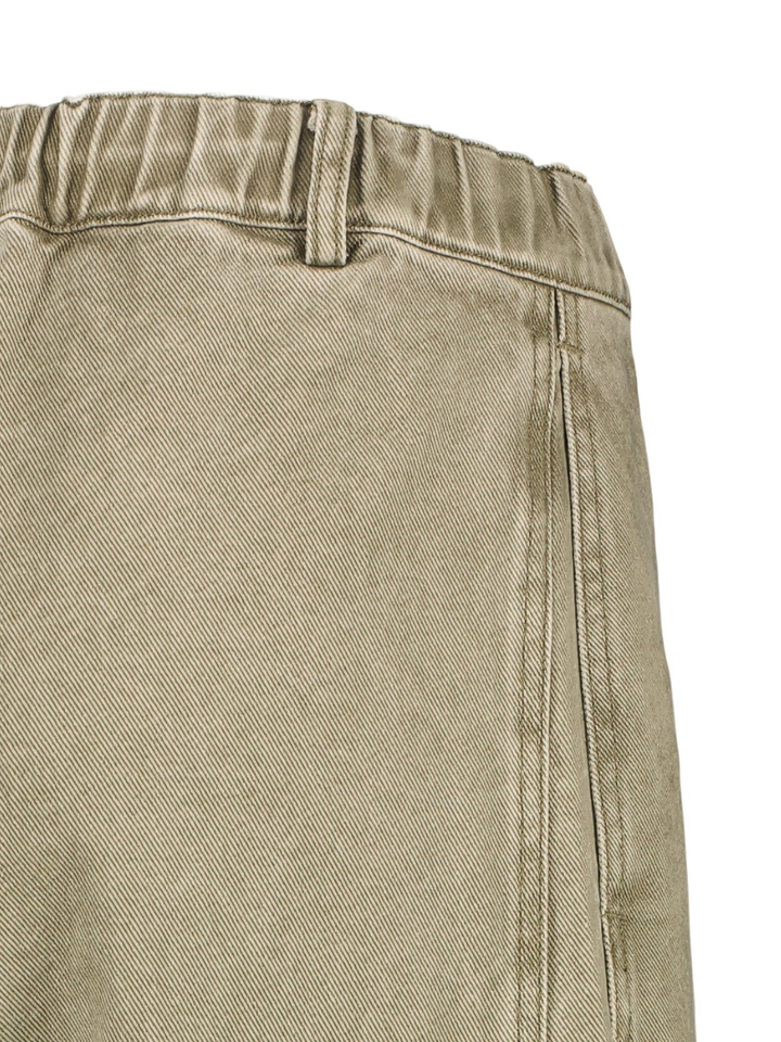 Sage green broek met knoop detail onderaan Rue De Tokyo 