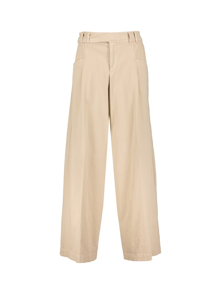 Beige wide leg broek Closed