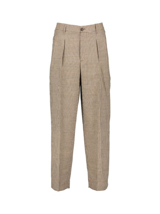Broek met bandplooi en hoge taille in ruit motief Closed