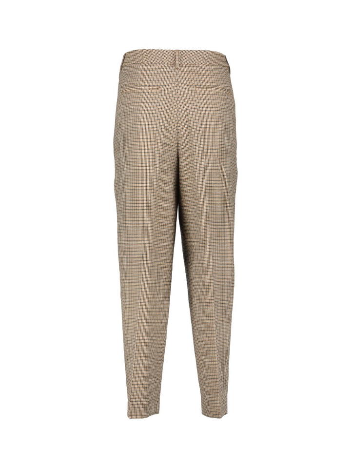 Broek met bandplooi en hoge taille in ruit motief Closed 