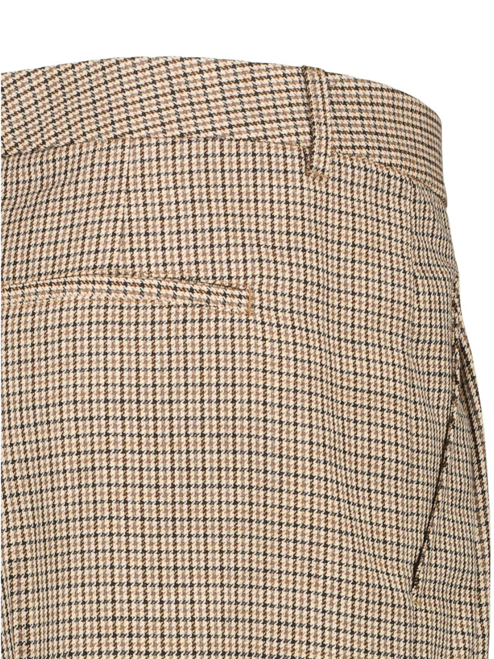 Broek met bandplooi en hoge taille in ruit motief Closed 