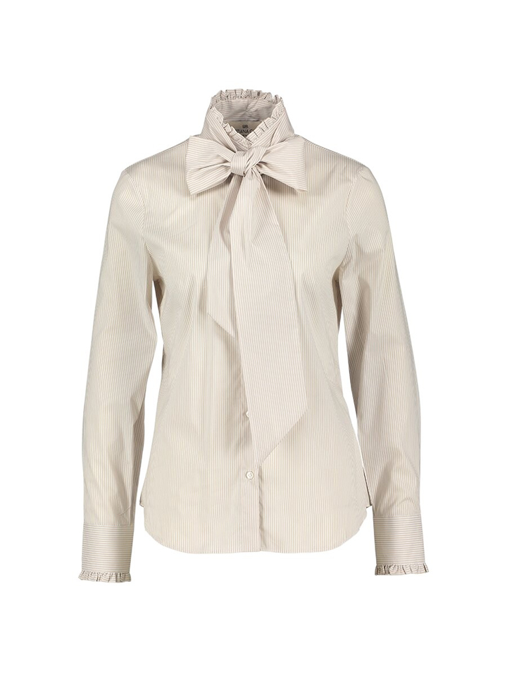 Beige gestreepte bloes met strik Allison Cristiana Conti 