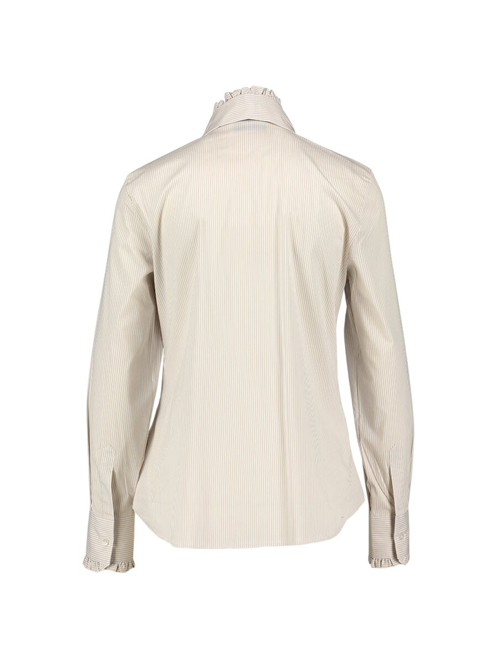 Beige gestreepte bloes met strik Allison Cristiana Conti 