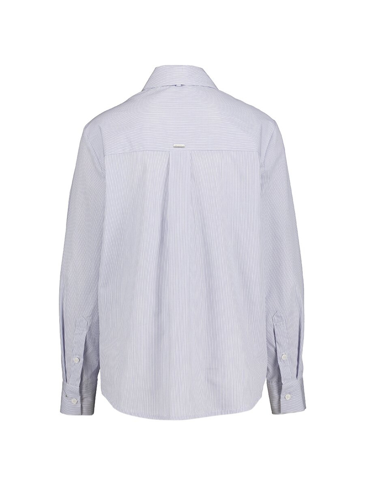 Blauw wit gestreepte bloes met strik Gloria Blue Bay