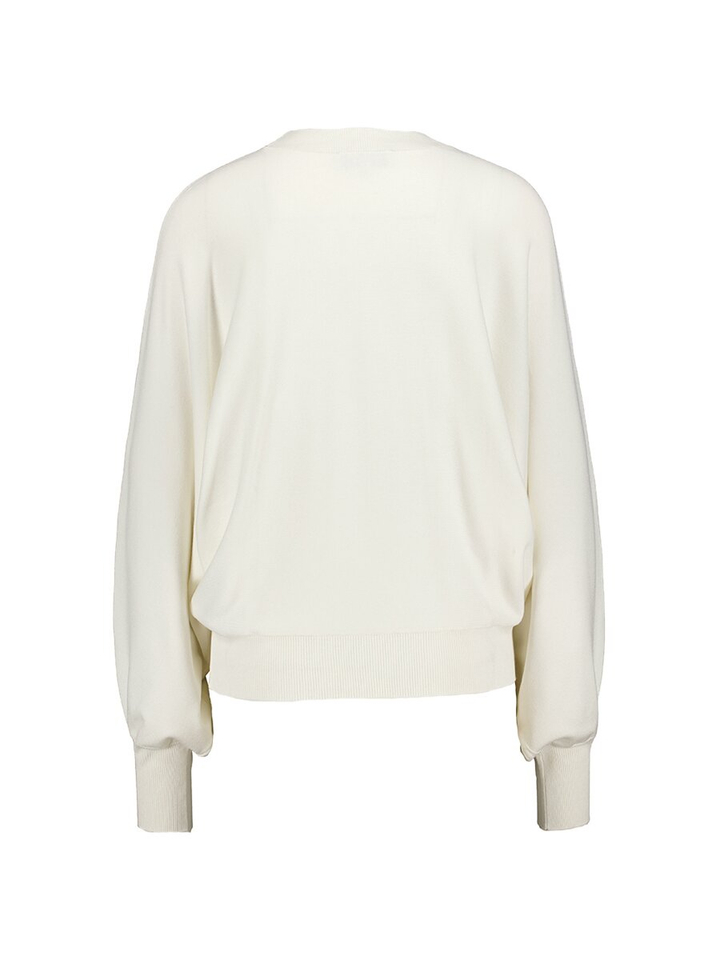 Ecru pull met vlindermouwen en ronde hals Dana Minus