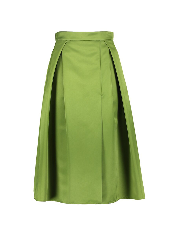 Groene halflange feestelijke plooirok Dasira Natan 