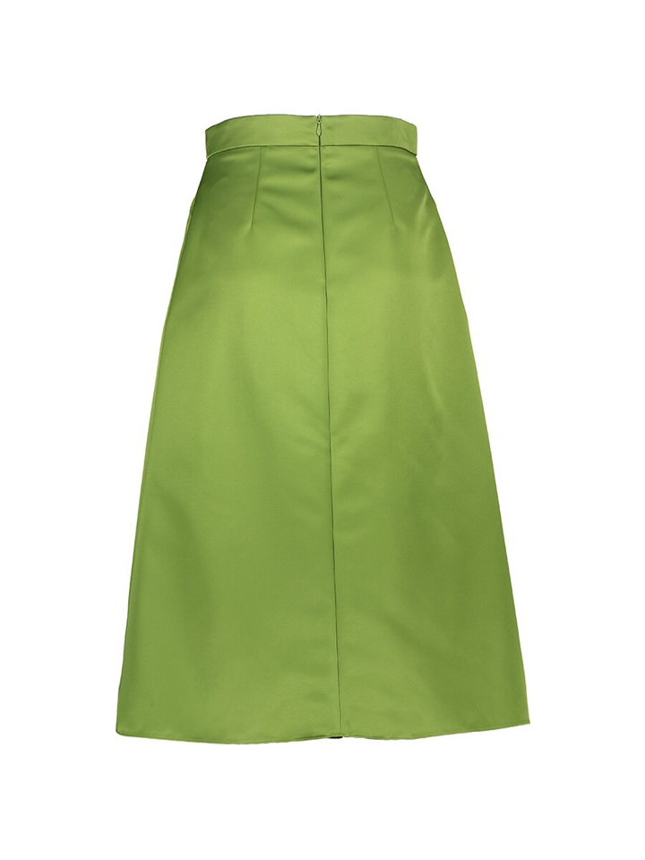 Groene halflange feestelijke plooirok Dasira Natan 