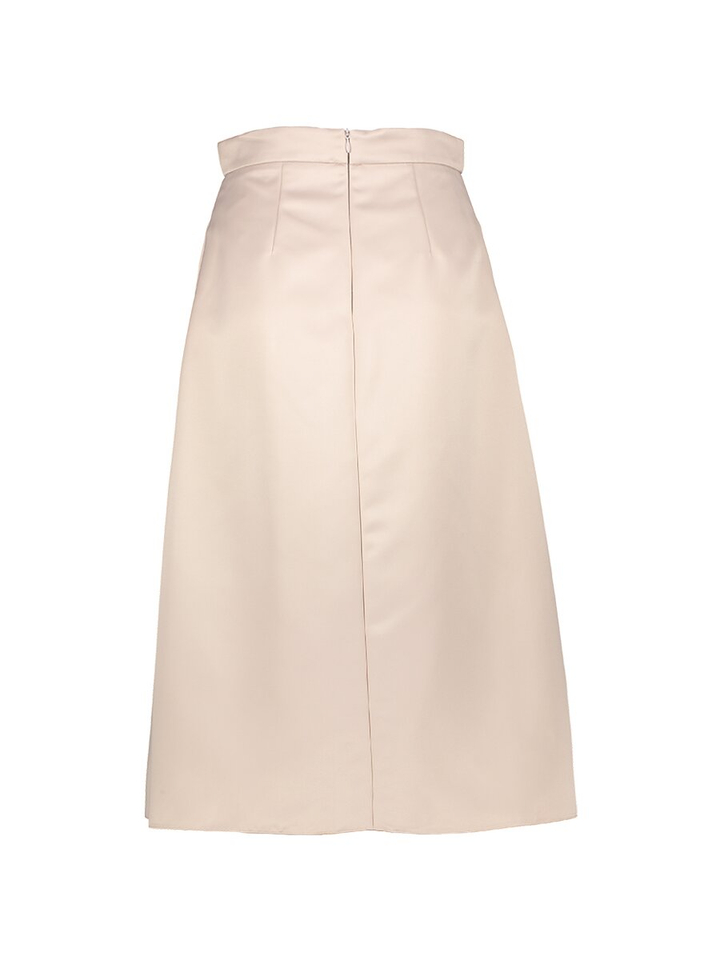 Ecru halflange plooirok Dasira Natan