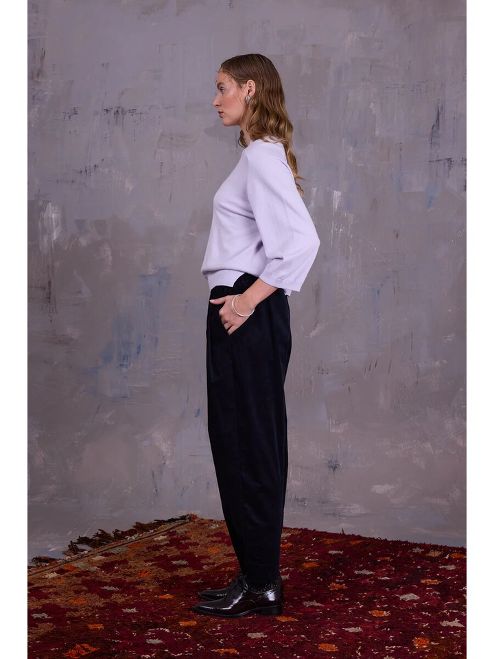 Lila pull met driekwart mouwen Oirlo Nathalie Vleeschouwer