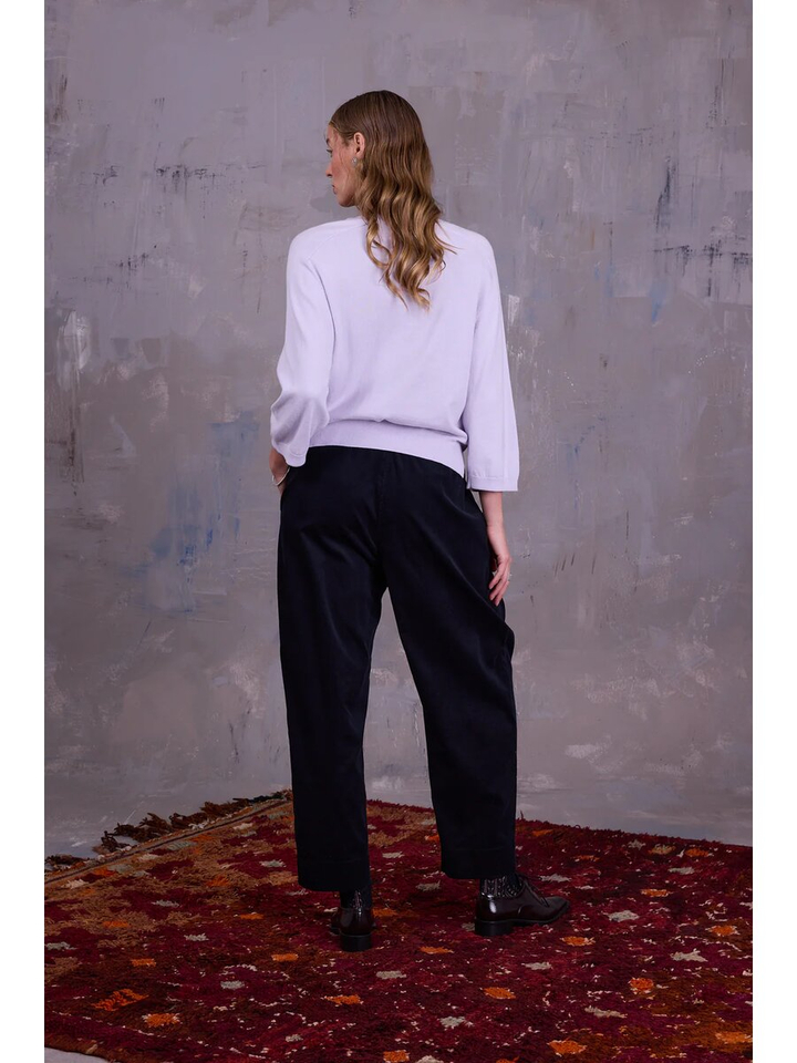 Lila pull met driekwart mouwen Oirlo Nathalie Vleeschouwer