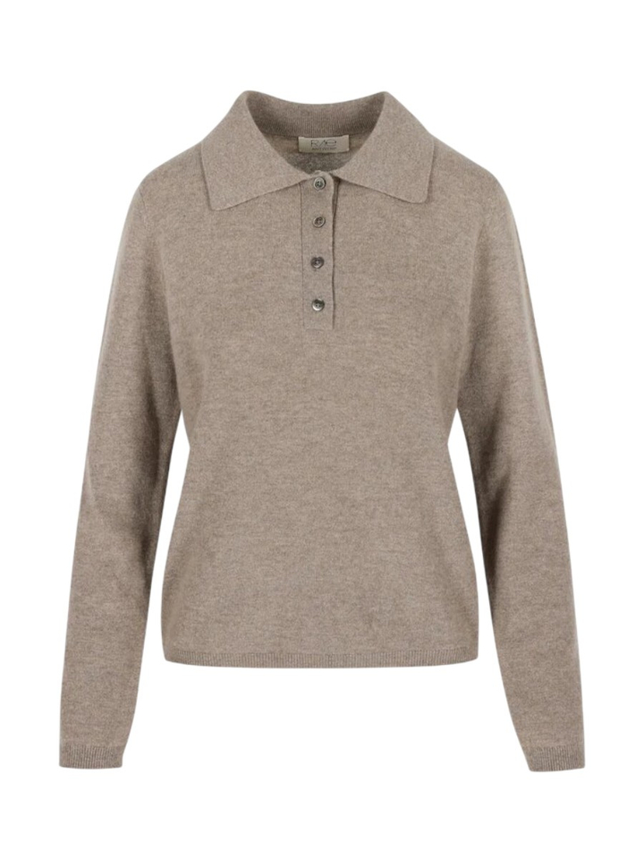 Beige polo met lange mouwen Jackie Rae 