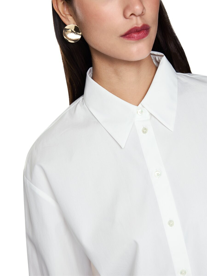 Witte katoenen blouse met knopen Marc Cain collections