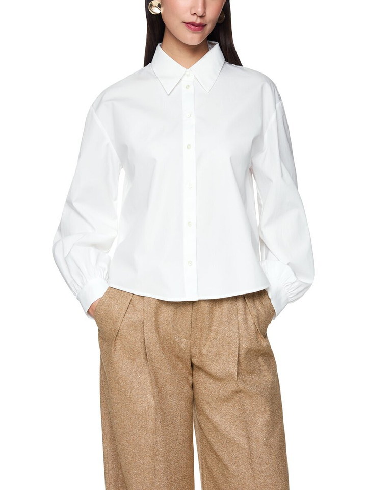 Witte katoenen blouse met knopen Marc Cain collections