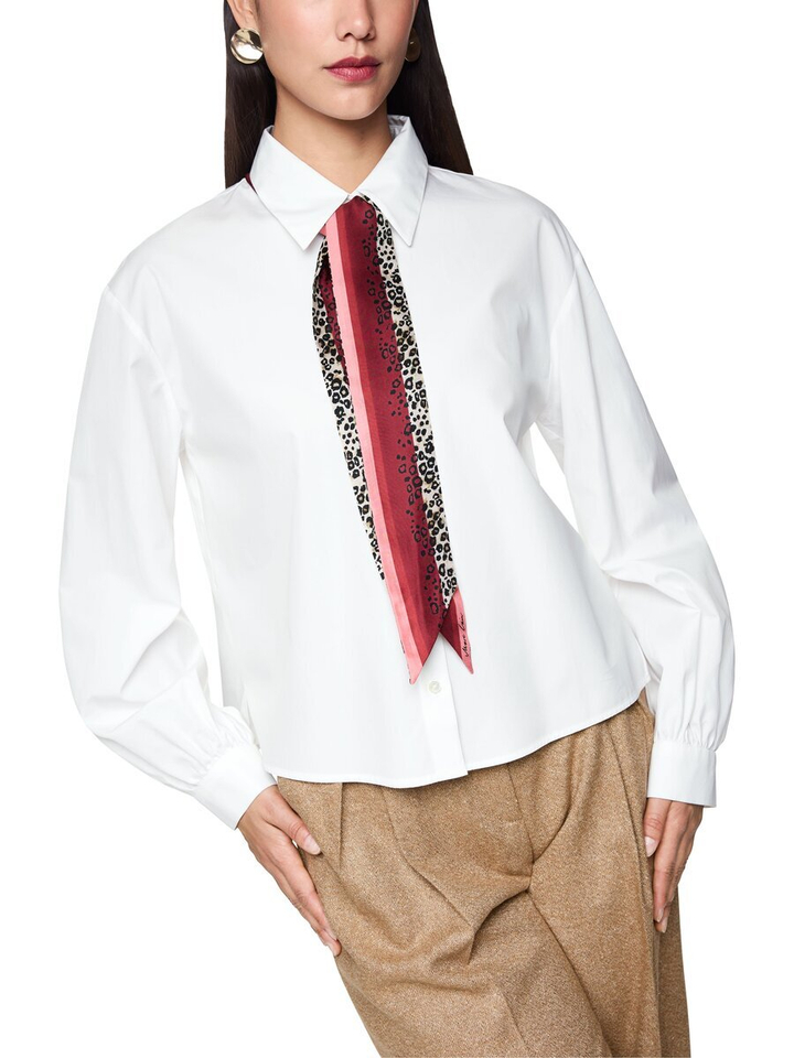 Witte katoenen blouse met knopen Marc Cain collections