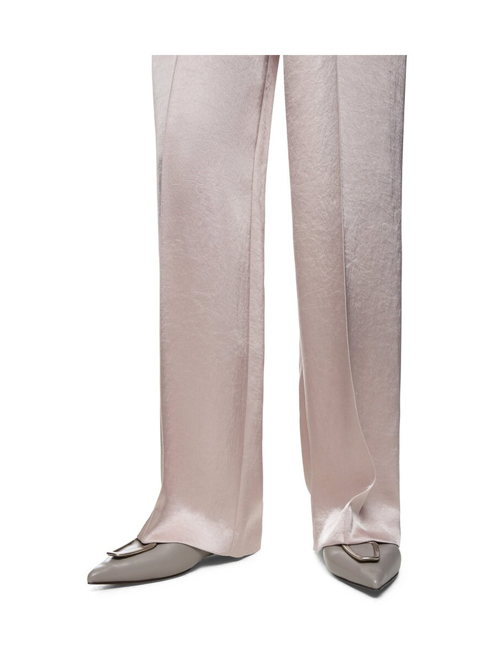 Taupe wijde broek met glans Marccain Collection