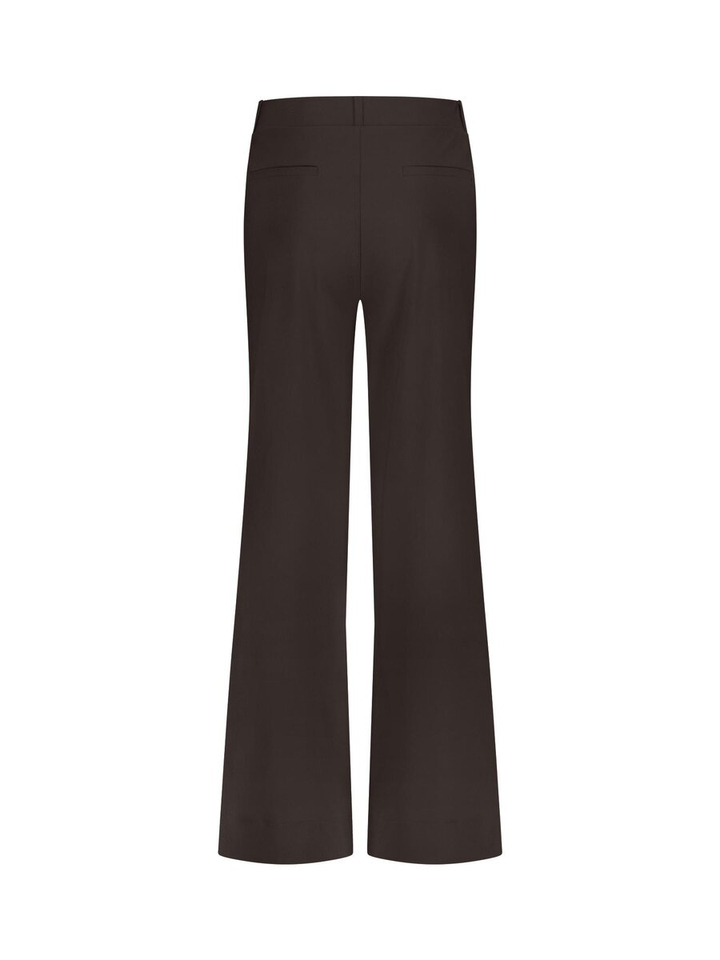 Donkerbruine geklede broek Lexie Studio Anneloes 