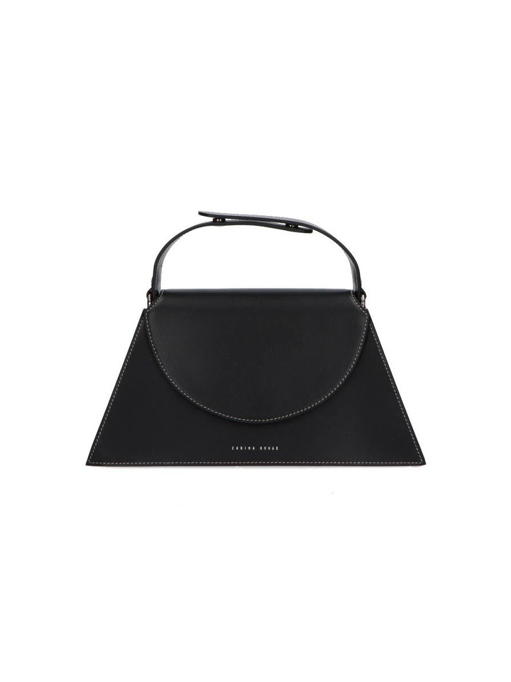 Zwarte lederen handtas Helena Zarina Rouge