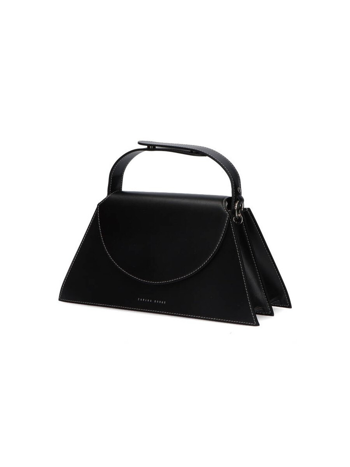 Zwarte lederen handtas Helena Zarina Rouge