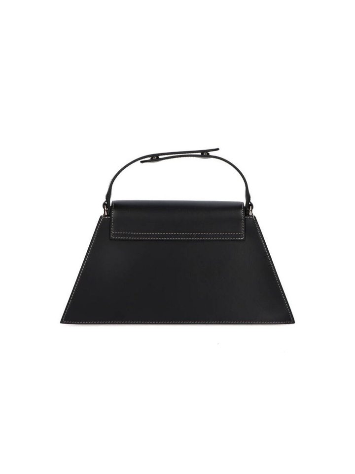 Zwarte lederen handtas Helena Zarina Rouge