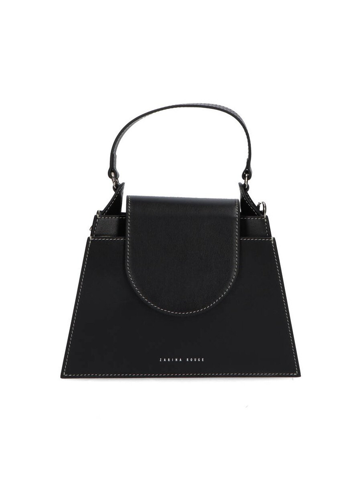 Zwarta lederen handtas Anna Zarina Rouge
