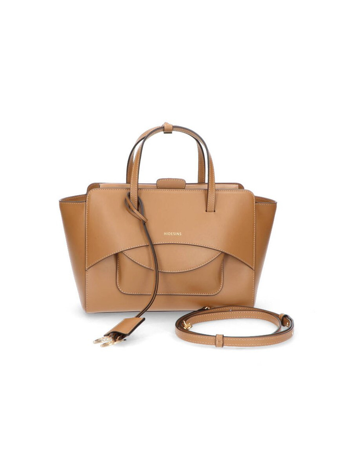 Caramel handtas Flap M Hidesins