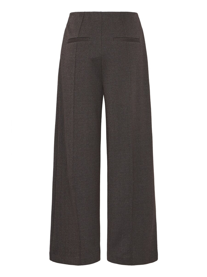 Bruine lange broek met print Kate Ichi 