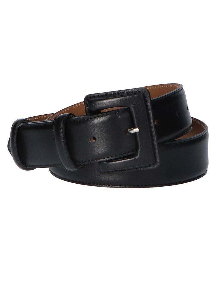 Zwarte lederen riem K&J