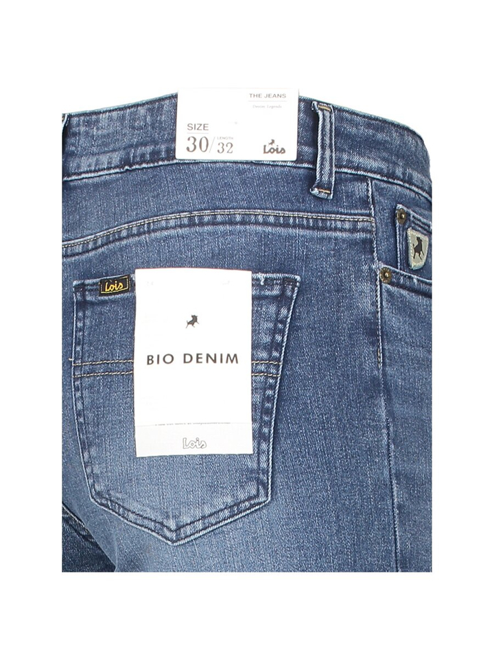 Blauwkleurige widee flare jeans Lois