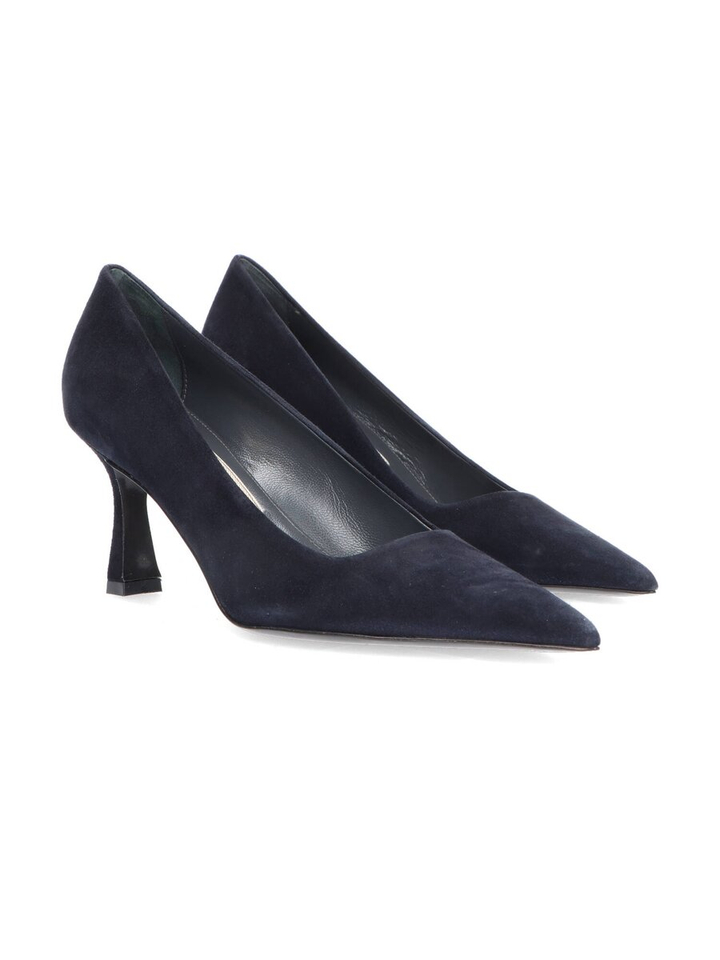 Blauwe suede pumps Natan