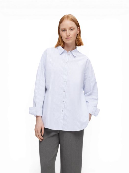 Bright white/endless sky gestreepte bloes Selected