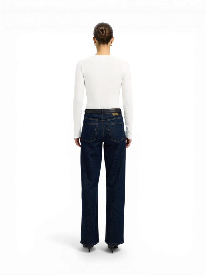 Ecru kleurige doorschijnende t-shirt Selected Femme