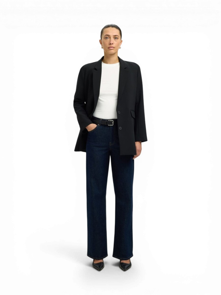 Ecru kleurige doorschijnende t-shirt Selected Femme