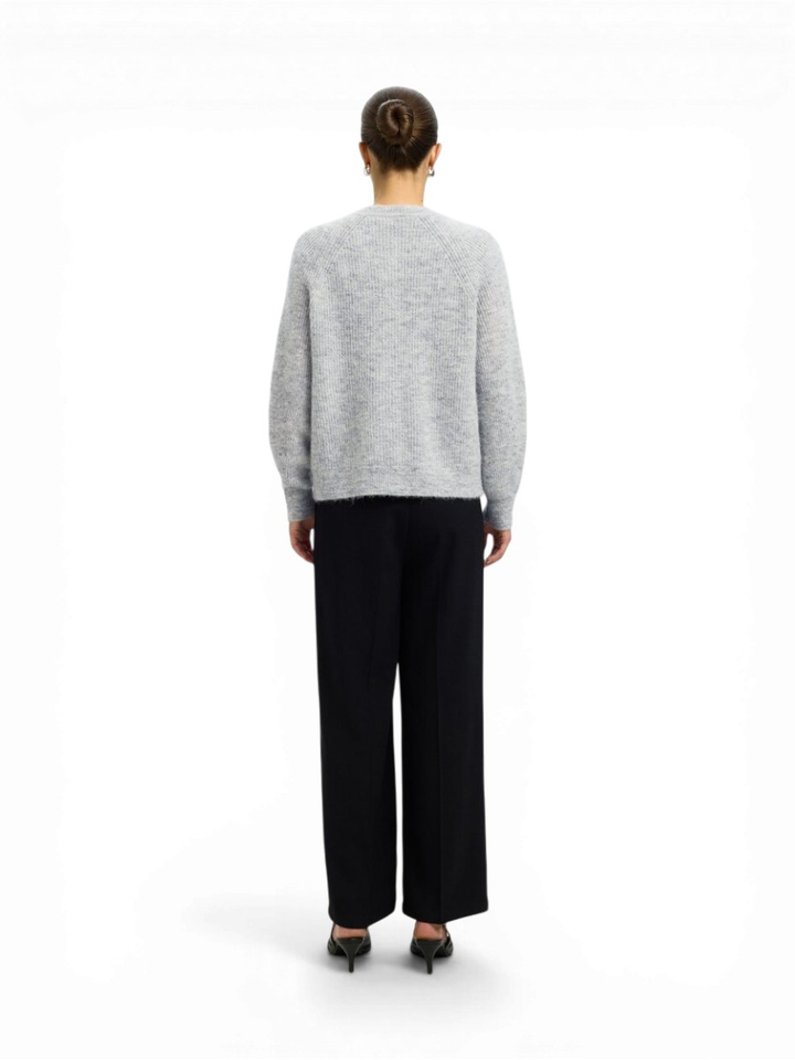 Light grey melange gilet met knopen Selected