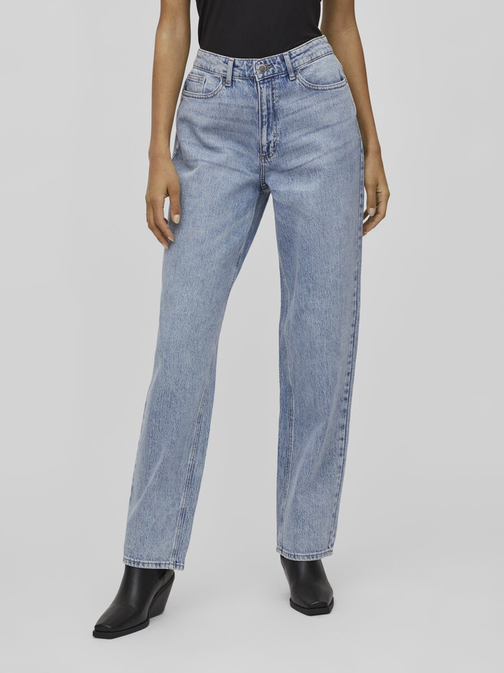Blauwe straight jeans Vila