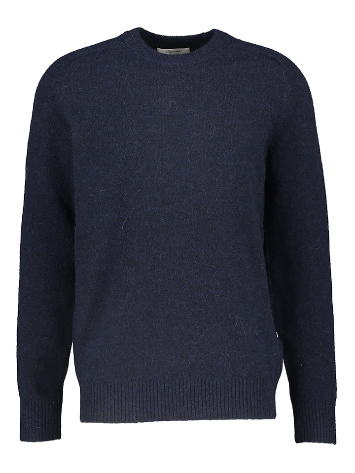 Donkerblauwe trui met alpaca Selected