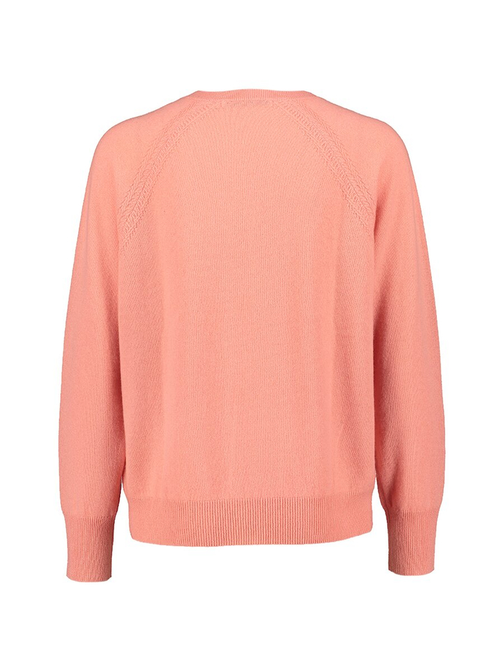 Roze trui met V hals in cashmere Kaimma Xandres