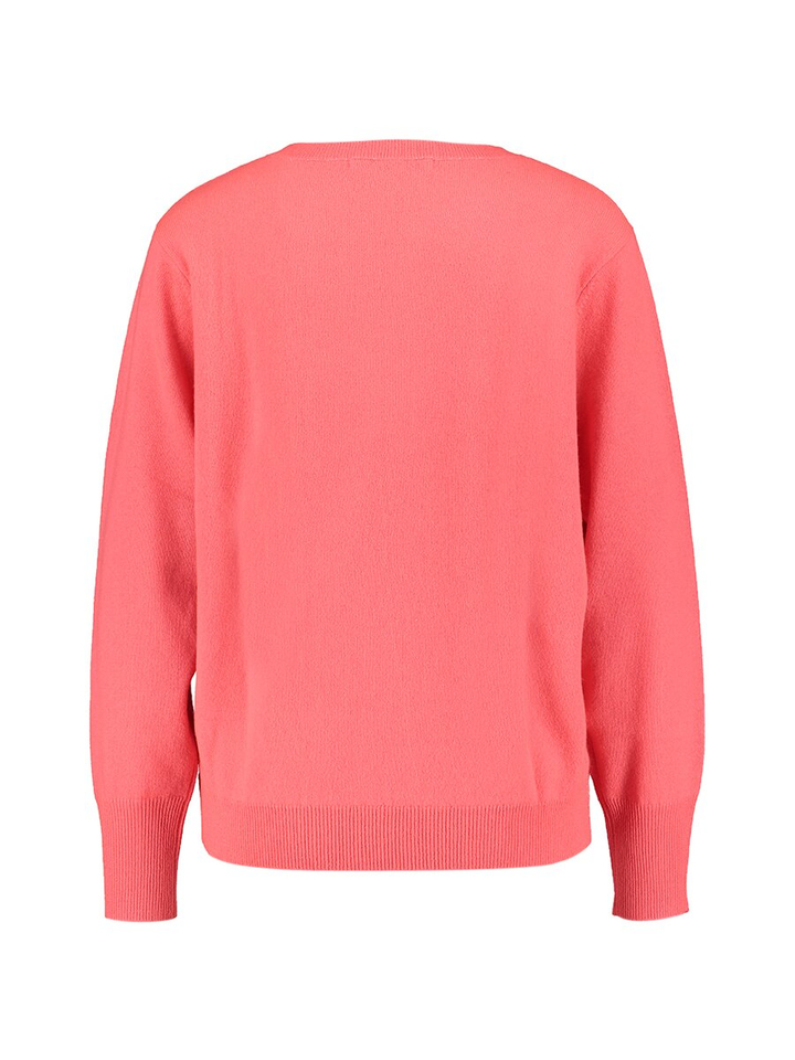 Koraal kleurige trui in cashmere Kumikko Xandres