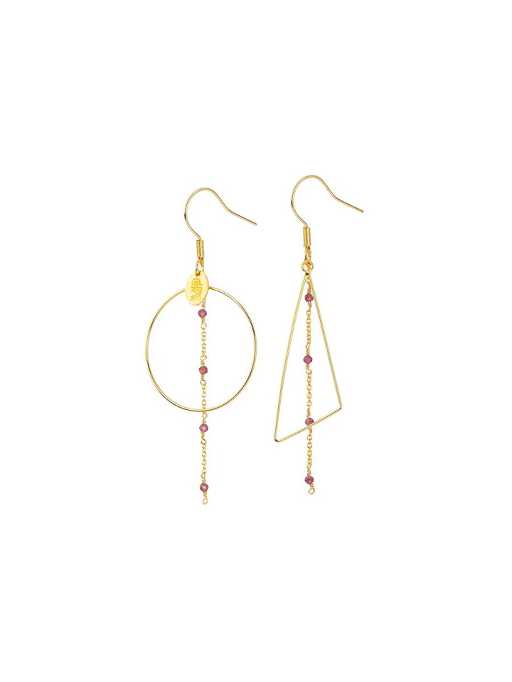 Symmetrische parel staaf oorbellen Cloe Murielle Perrotti 