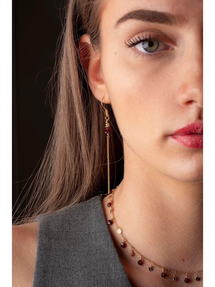 Asymmetrische oorbellen creool GBU Murielle Perrotti