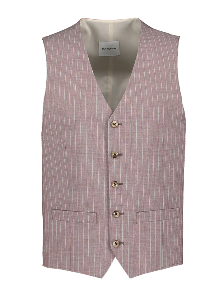 Rode gestreepte gilet Roy Robson