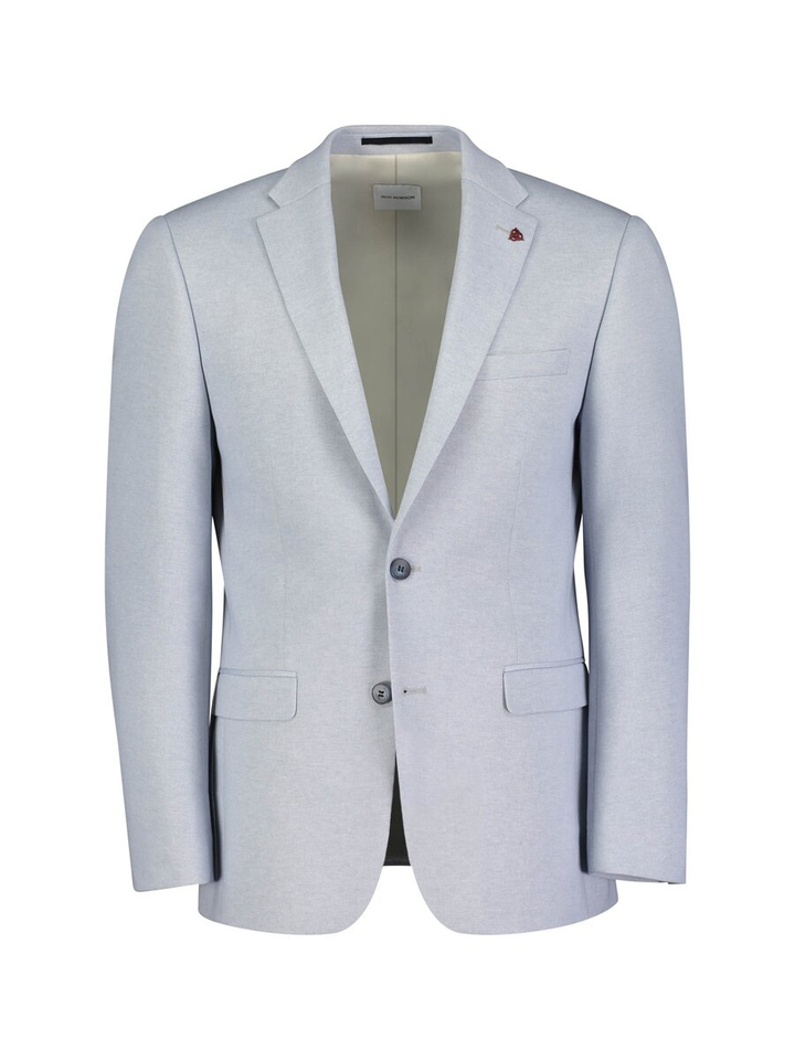 Blauwe geklede blazer met lichte structuur Roy Robson